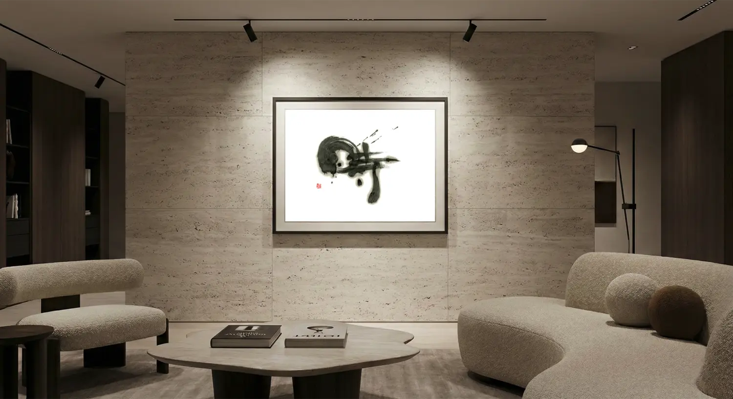 Extreme close-up showing the rich texture of sumi ink on handmade paper versus a flat printed surface